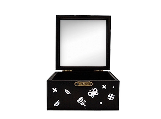 DIY Mother of Pearl Jewelry Box Kit: 3 Real Nacre & 1 Hologram Stickers. Korean Craft Gift for Seniors Dementia Activity