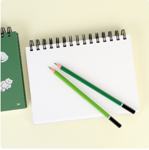 bomramtrove Sketch Notebook Spiral Bound – Cute Animal Design, Korean Stationery Drawing Journal