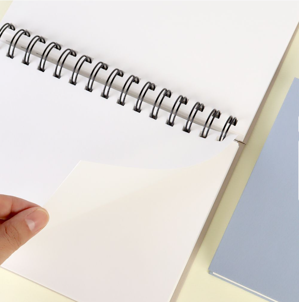 bomramtrove Sketch Notebook Spiral Bound – Cute Animal Design, Korean Stationery Drawing Journal