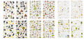 K-Style Cute Animal Sticker Variety Pack (4 Sheets x 3 Themes, 12 Sheets Total) - Rabbit, Black Cat, Blush Bear - Made in Korea Deco Stickers for Journaling, Planner, DIY Crafts, Gifts