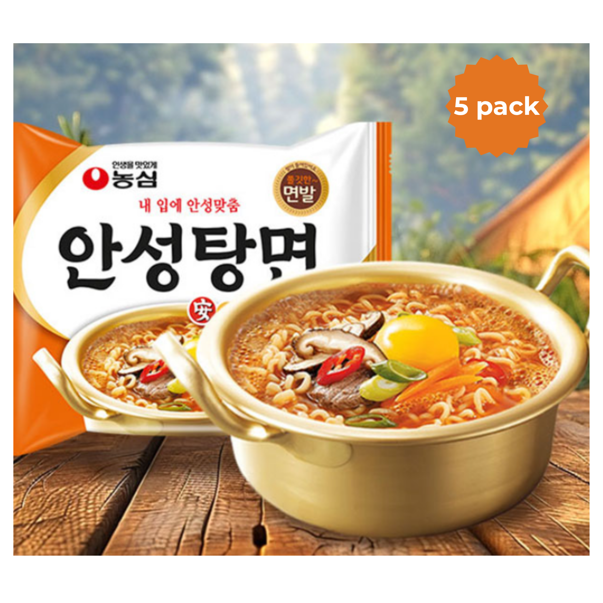 Nongshim Korean Ramen Variety Pack (19 Packs) | Shin Ramen + Ansungtangmyun + Chapagetti + Baehongdong Makguksu