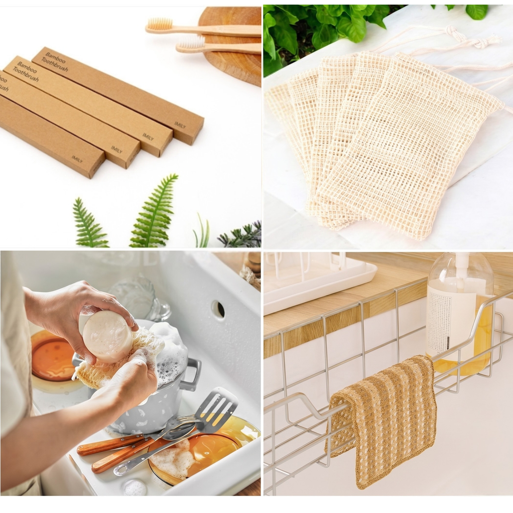 Kit Plant-Based Dish Soap	bomramtrove Zero Waste Home Starter Kit – Plant-Based Dish Soap, Eco-Friendly Korean Cleaning