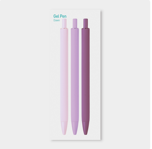 bomramtrove Color Mood Gel Pen 3-Color Set – Smooth Writing Korean Stationery, Journaling Pens