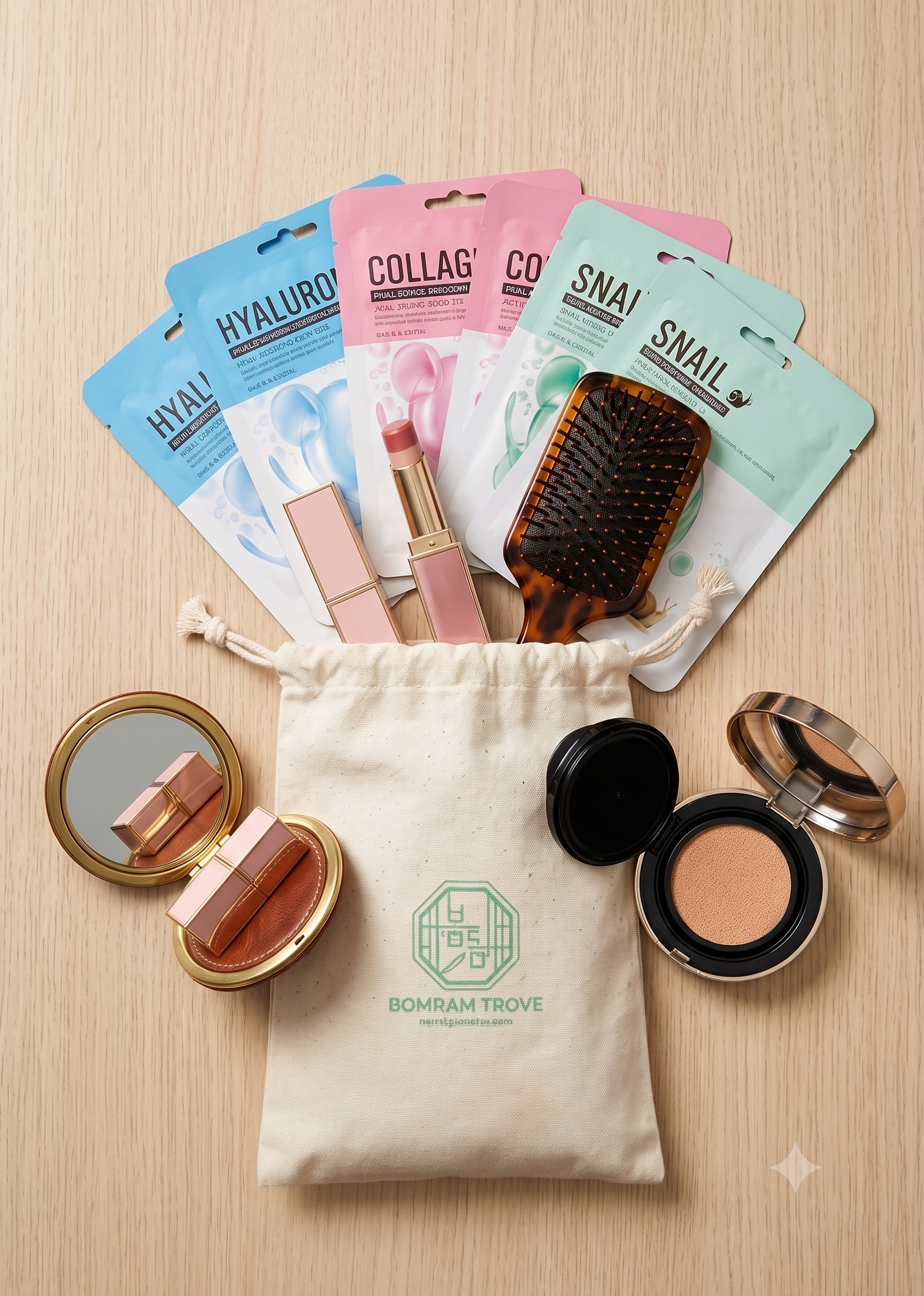 Korean Facial Mask Sheet 30-Pack – Monthly Skincare Set with Snail, Collagen & Hyaluronic Acid