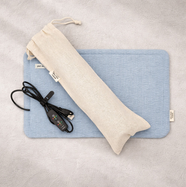"Korean Far-Infrared Heating Pad –  Portable Relief for Period Cramps  & Back Pain (Pink)"
