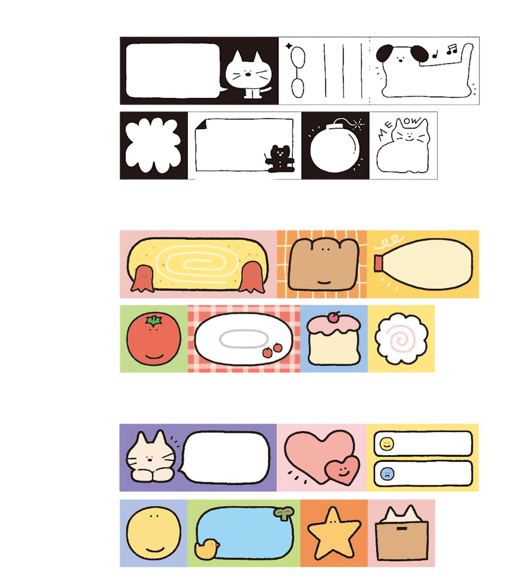 Iconic Made in Korea Doodle Sticky Memo Roll 3-Pack Bundle