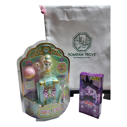3-in-1 Premium Gift Set Catch! Teenieping Season 6: Bboniping Figure | Grape Vitamin Jelly + Eco-Friendly Cotton Pouch (Official Korean Edition)