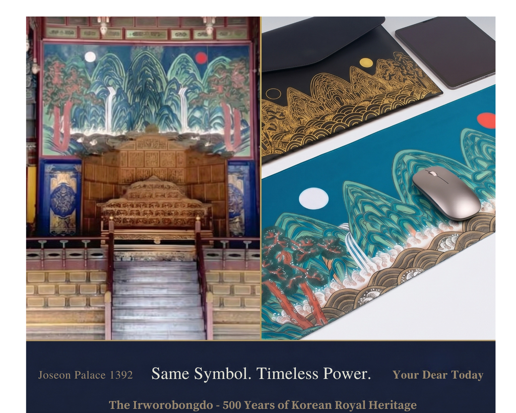 Korean Traditional Art Desk Set – Hanji Craft Stationery, Authentic K-Culture Office Gift