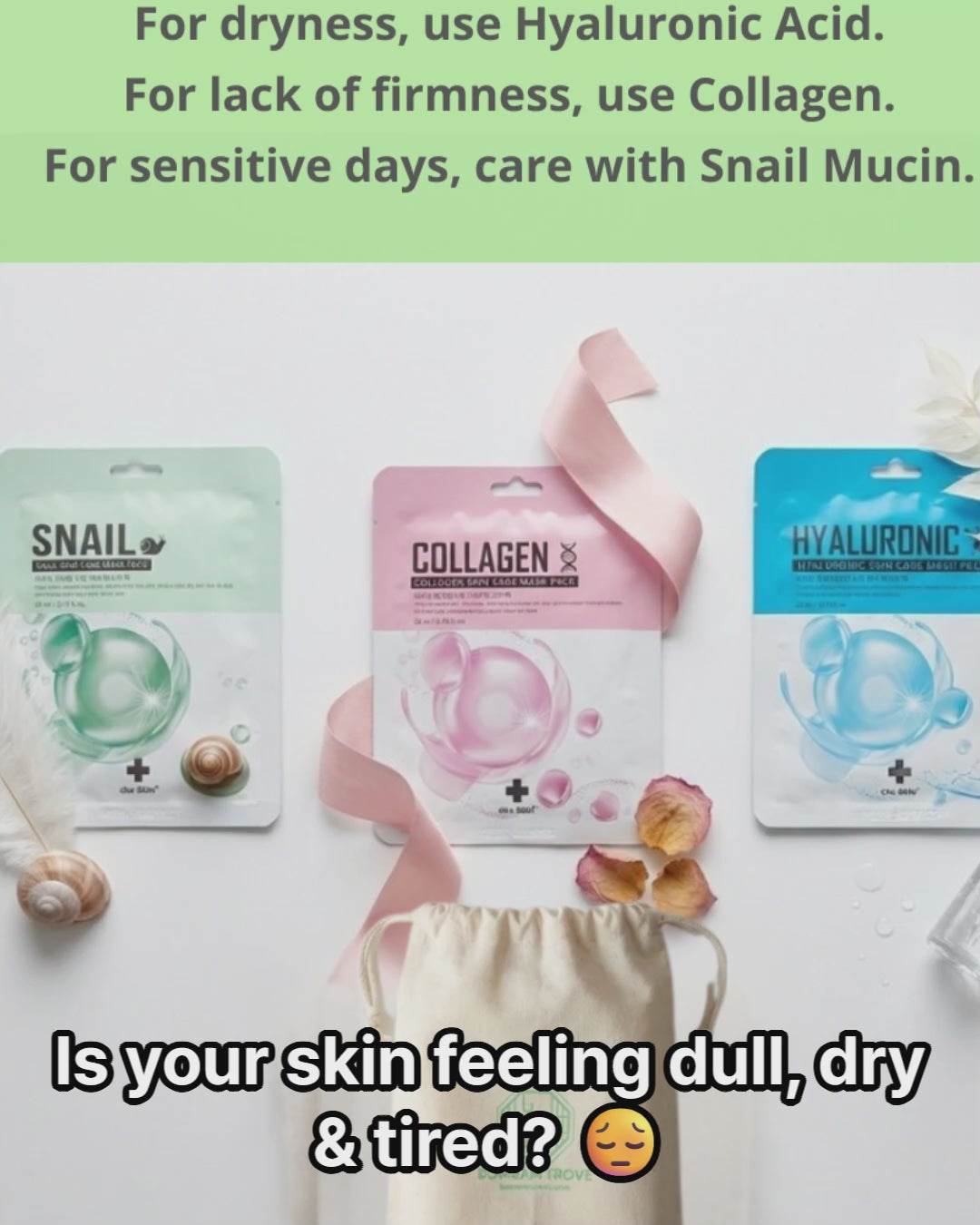 Korean Facial Mask Sheet 30-Pack – Monthly Skincare Set with Snail, Collagen & Hyaluronic Acid